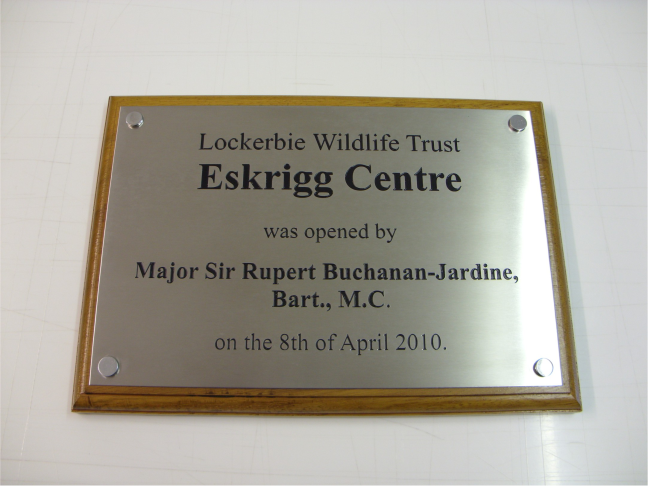 image of rotary engravery cnc routed wall sign lockerbie wildlife trust